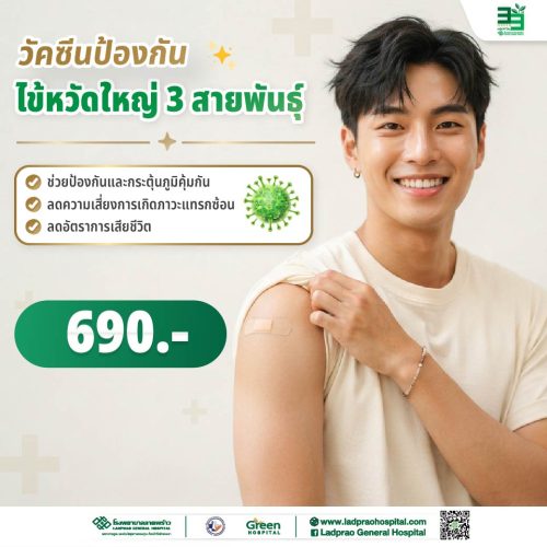 (new) ปกวัคซีนป้องกันไข้หวัดใหญ่ 3 สายพันธุ์